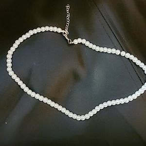 Faux pearl necklace
